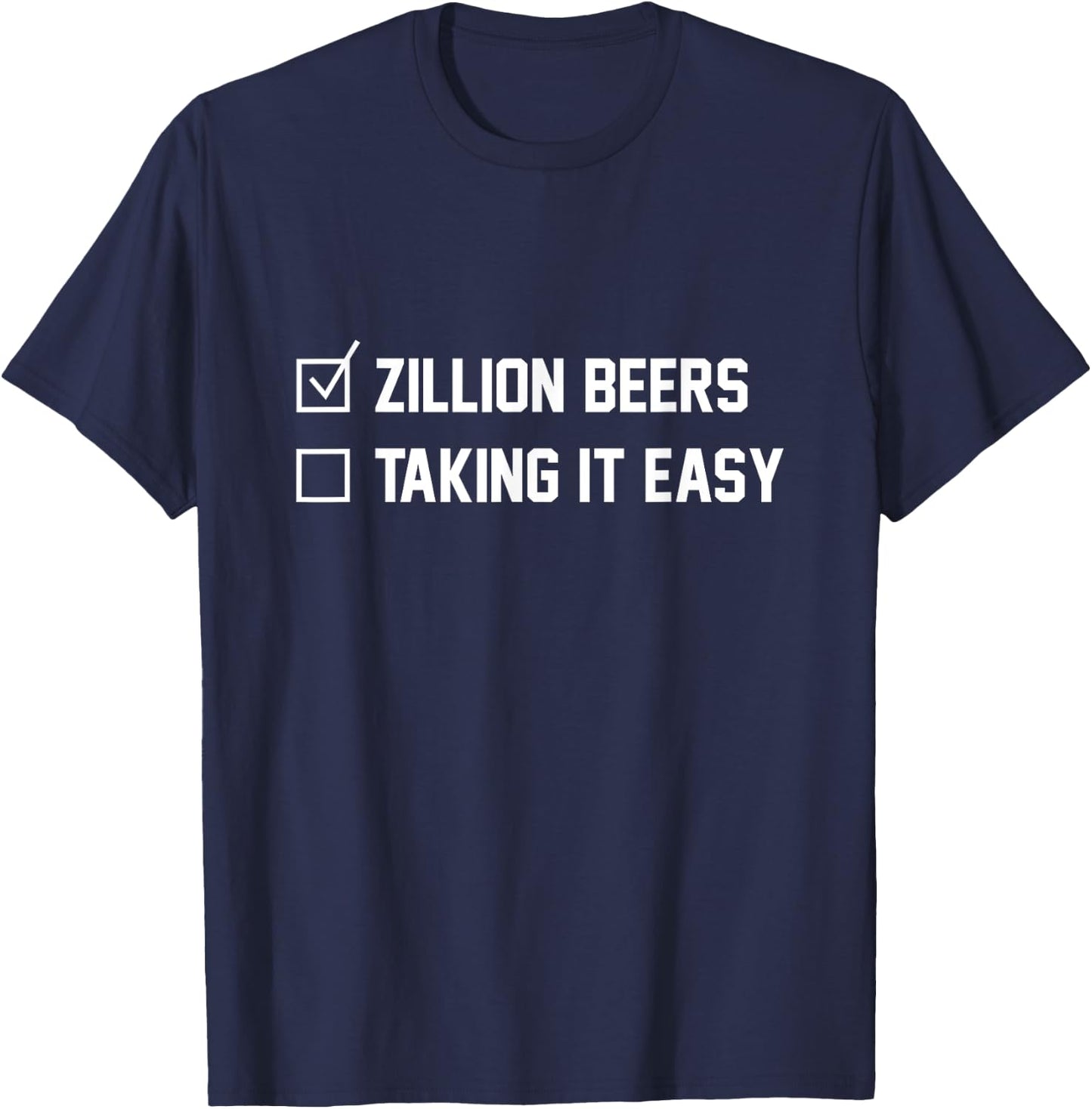 Barstool Sports Zillion Beers Taking It Easy T-Shirt - T-Shirt | Navy