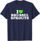 I Love Brussel Sprouts T-Shirt - T-Shirt | Navy