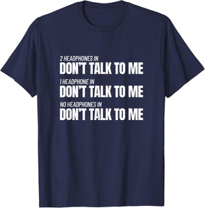 Fitness Meme - Don't Talk To Me At The Gym - Funny Workout T-Shirt - T-Shirt | Navy