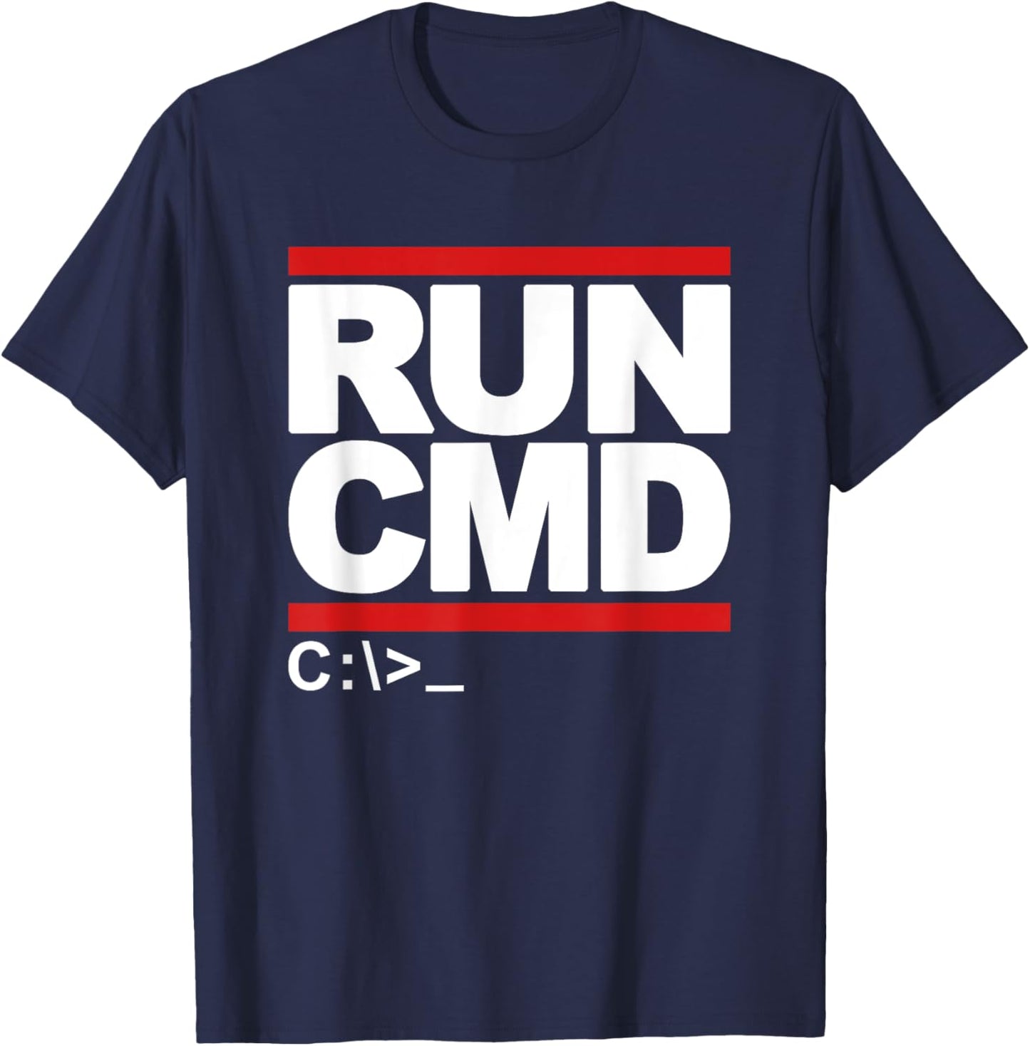 Funny Run CMD Programming Coding T-Shirt - T-Shirt | Navy
