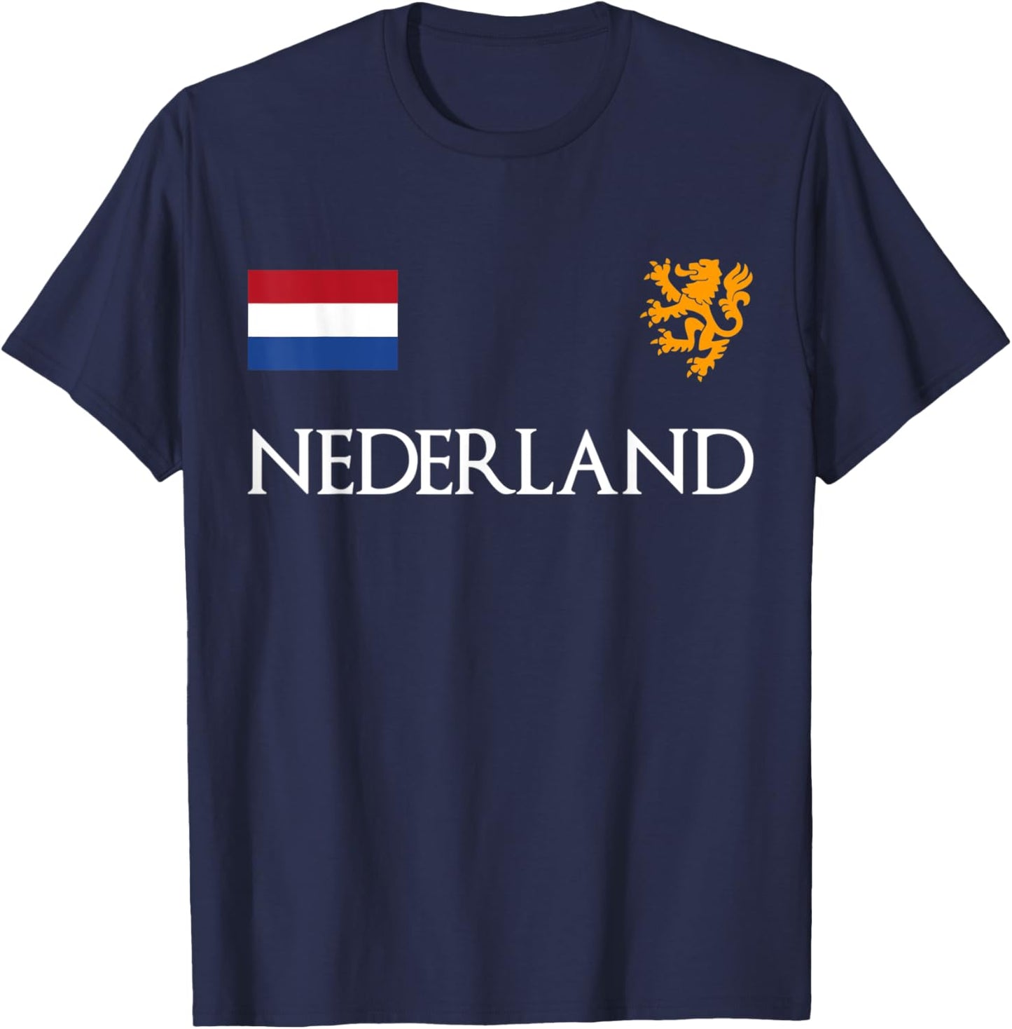 Nederland Tricolor Souvenir Proud Flag Of Netherlands T-Shirt - T-Shirt | Navy