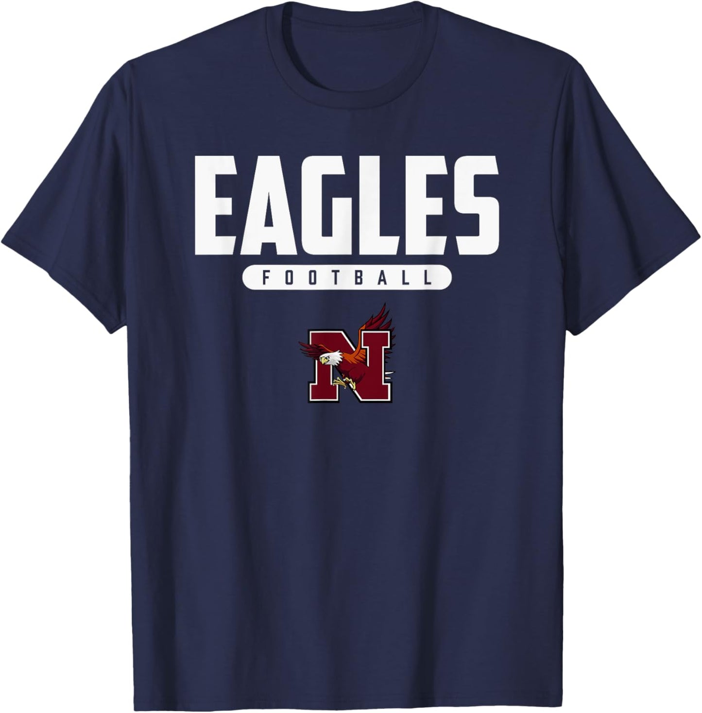 Niceville Eagles Logo Football HS T-Shirt - T-Shirt | Navy