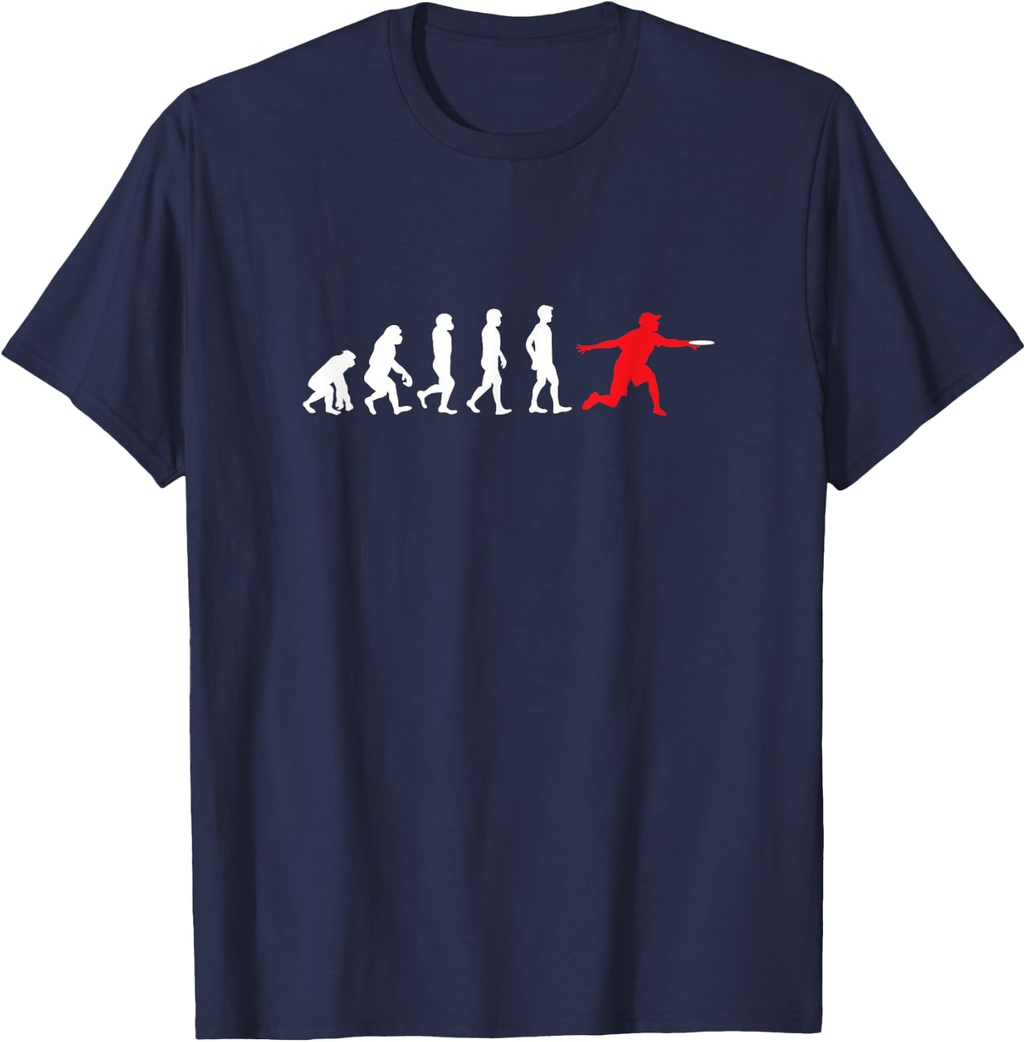 Ultimate Disc Flying Evolution Friskee Sports Player Gift T-Shirt - T-Shirt | Navy