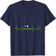I Love My Cow Valve EKG Heartbeat Heart Patient Moo T-Shirt - T-Shirt | Navy