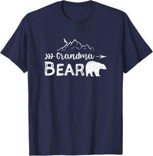 Grandma Bear Shirt Matching Family Grandparents Camping Gift T-Shirt - T-Shirt | Navy