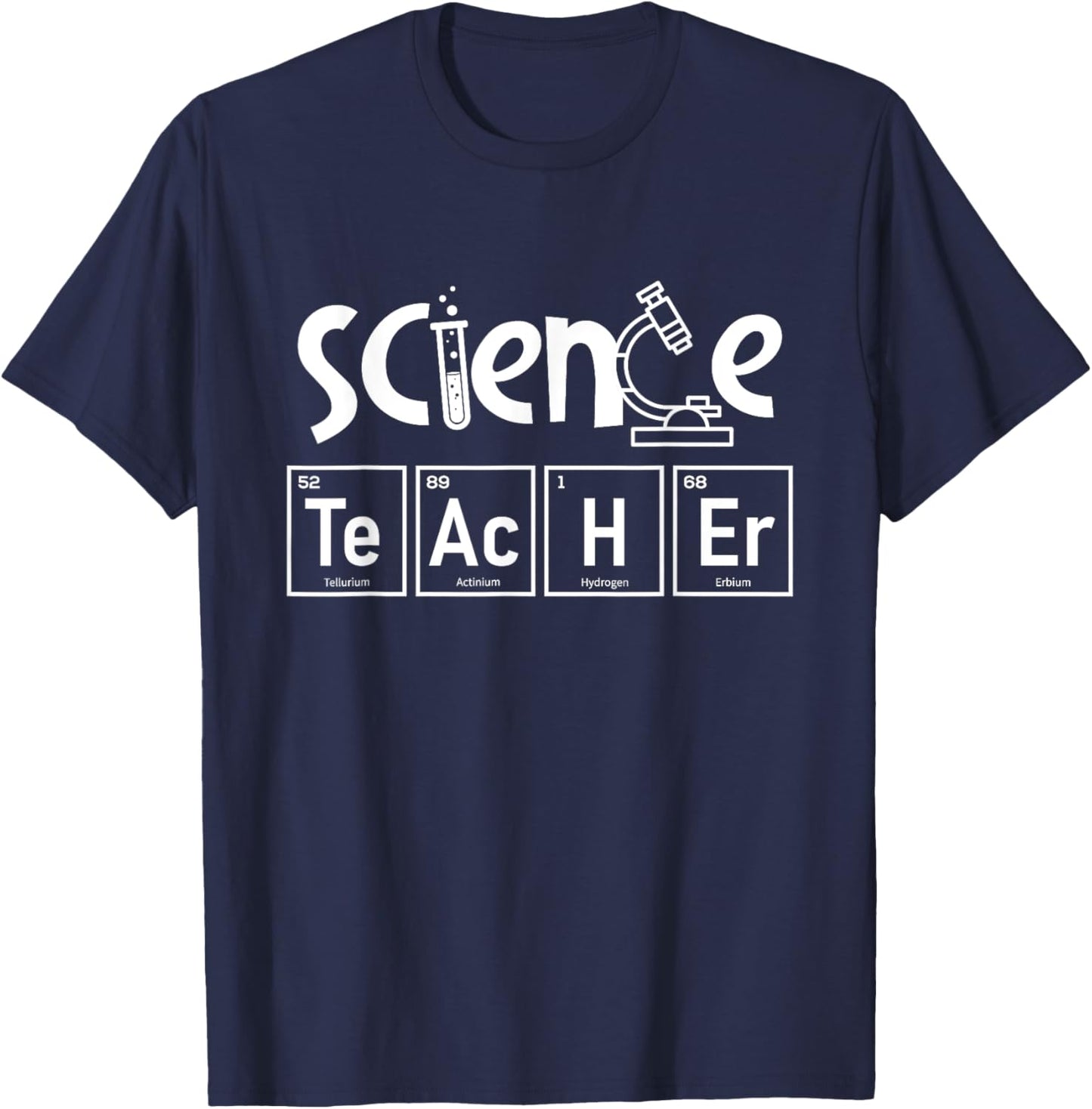 Science Teacher - Biology Lover Science Fan Physics Men Women Girls Kids T-Shirt - T-Shirt | Navy