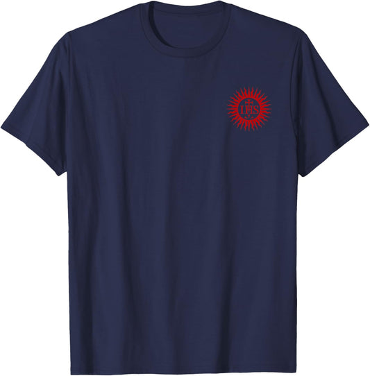 Ihs Symbol Christogram Monogram of Jesus Christ T-Shirt - T-Shirt | Navy