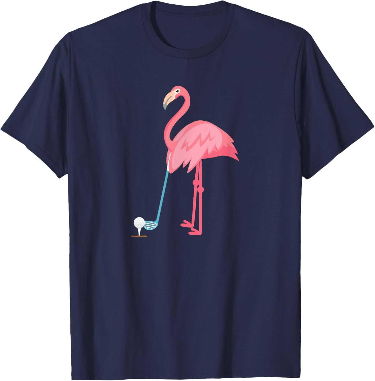 Golf Flamingo Lover Gift Floral Women Men Funny Summer Cute T-Shirt - T-Shirt | Navy