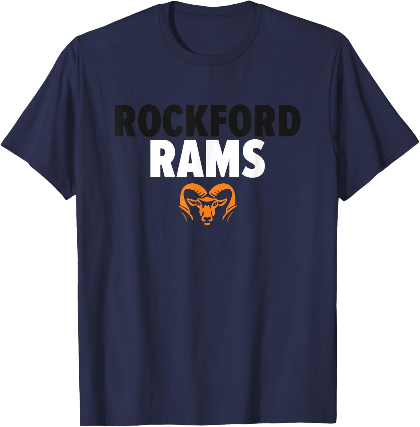 Rockford Rams Logo Bold HS T-Shirt - T-Shirt | Navy