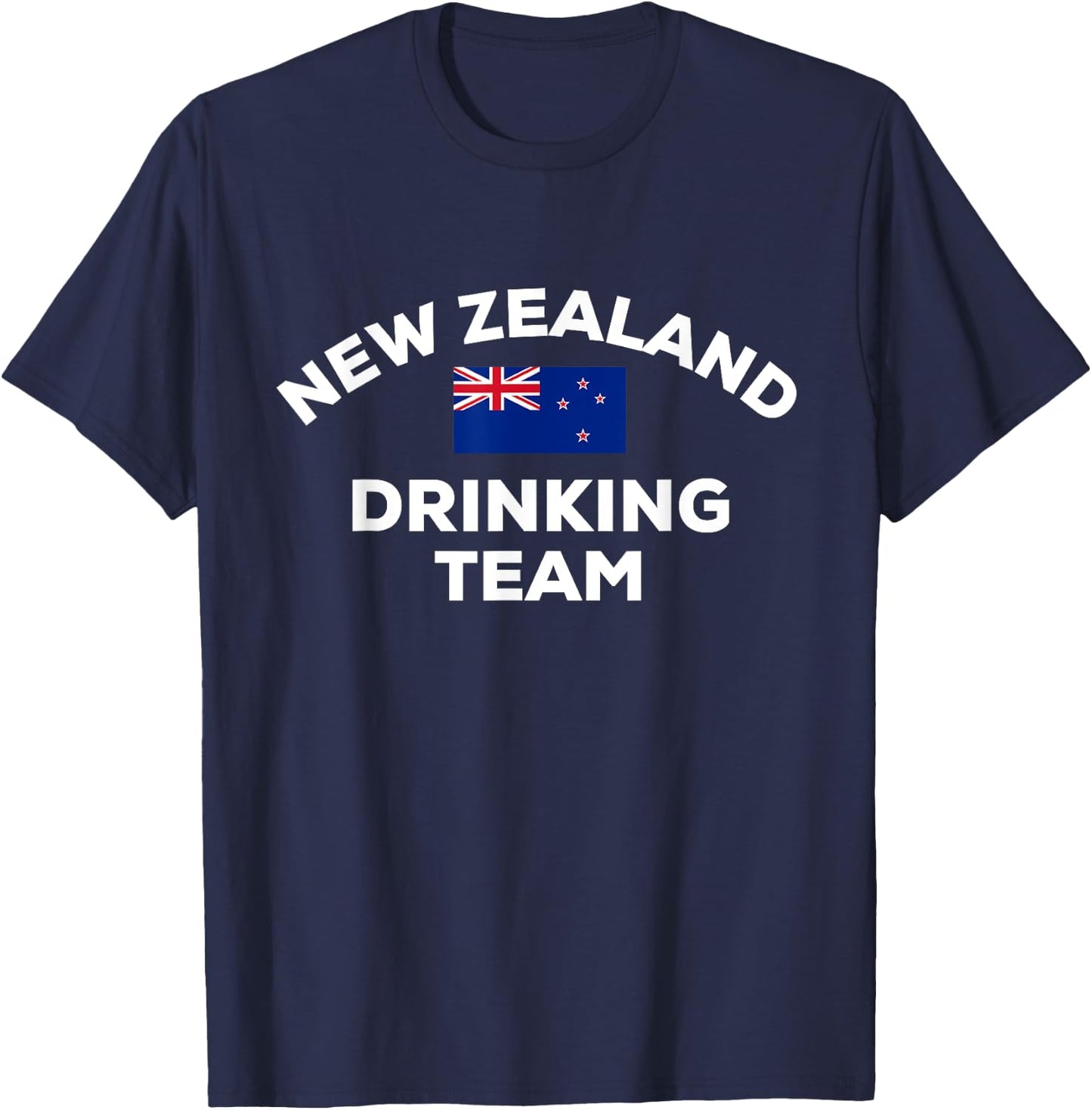 New Zealand Drinking Team Flag Country Funny Matching Group T-Shirt - T-Shirt | Navy