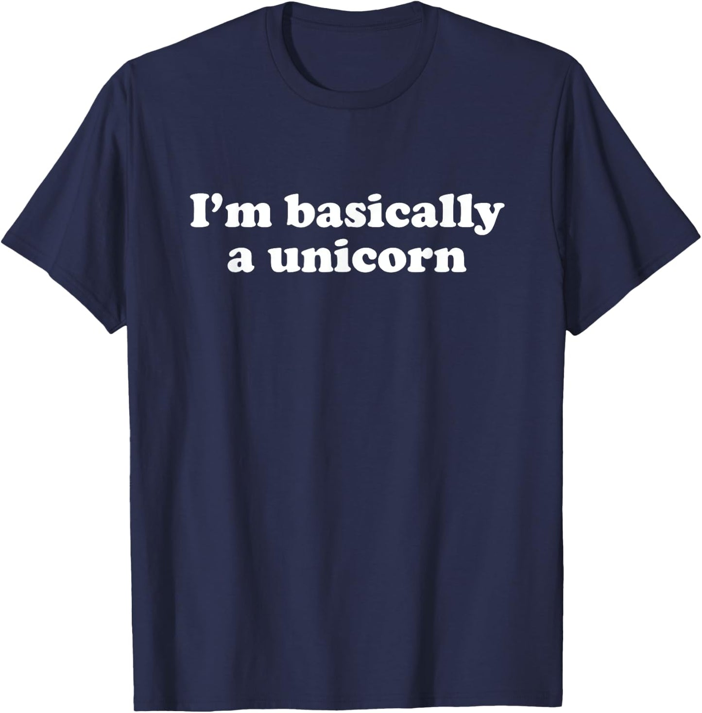 Funny Unicorn Gift Boys Girls Men or Women T-Shirt - T-Shirt | Navy
