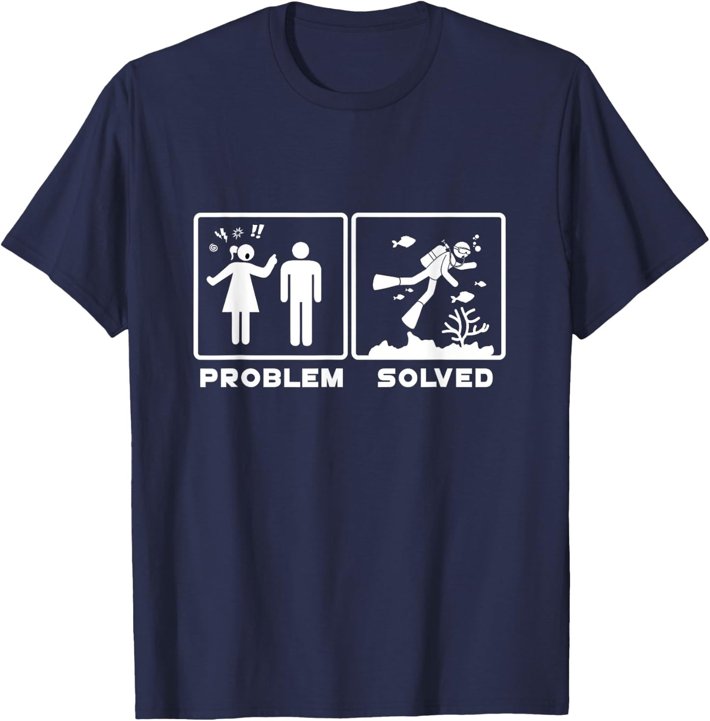 Diver Wife Problem Solved T-Shirt - T-Shirt | Navy