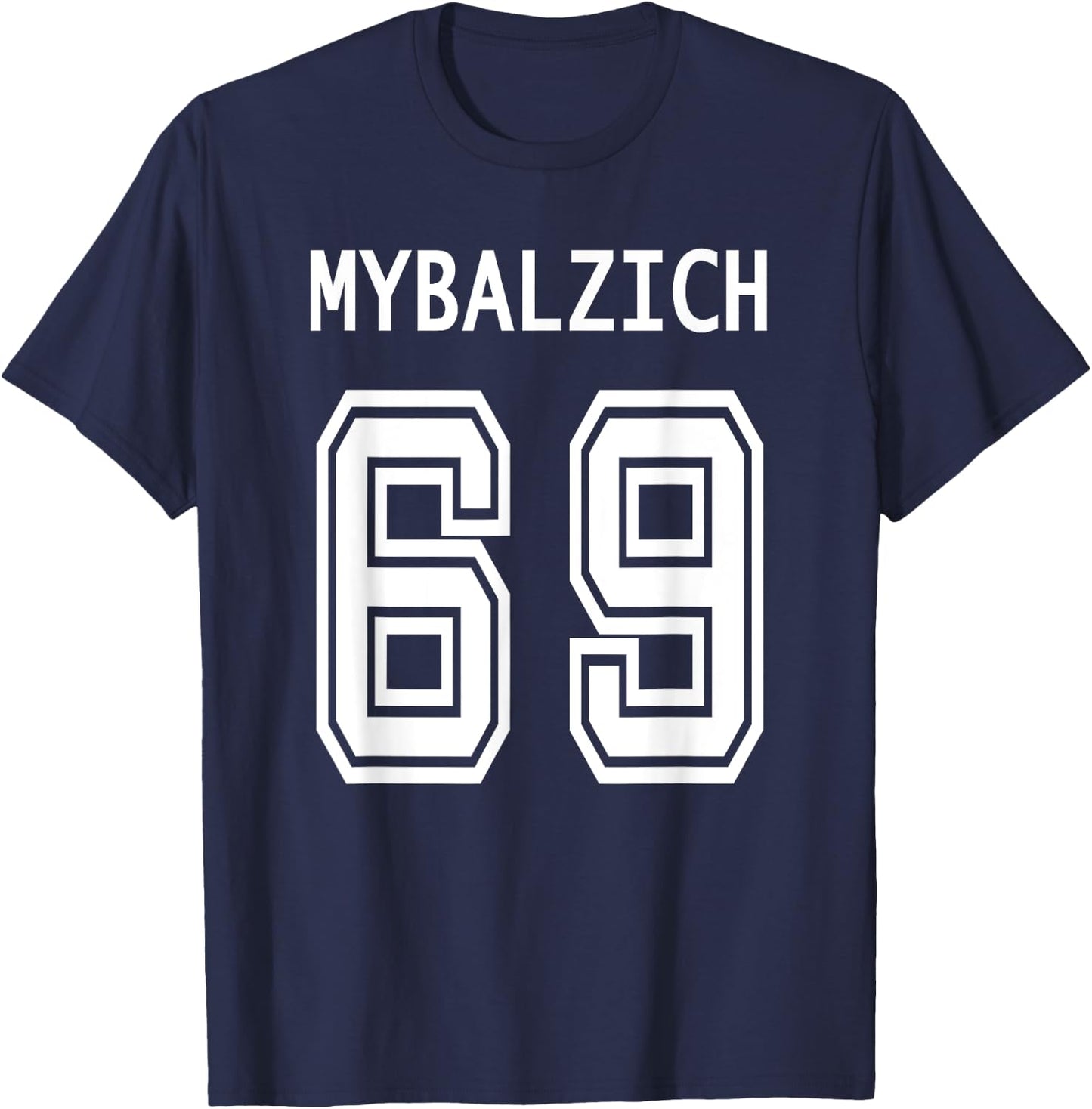 Sports Player Mybalzich 69 Funny Adult T-Shirt - T-Shirt | Navy