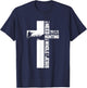 Hunting Oudoor Cross Jesus Christian Quote Cool Hunter Gifts T-Shirt - T-Shirt | Navy