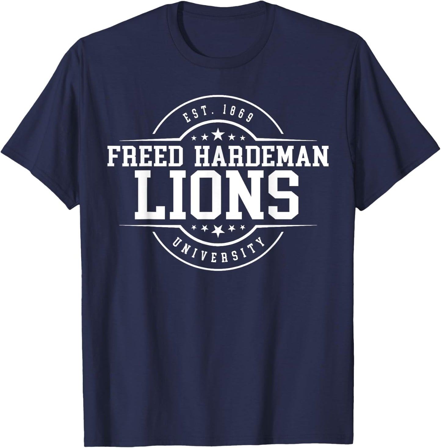 Freed-Hardeman University Lions Arch Vintage Classic Design T-Shirt - T-Shirt | Navy