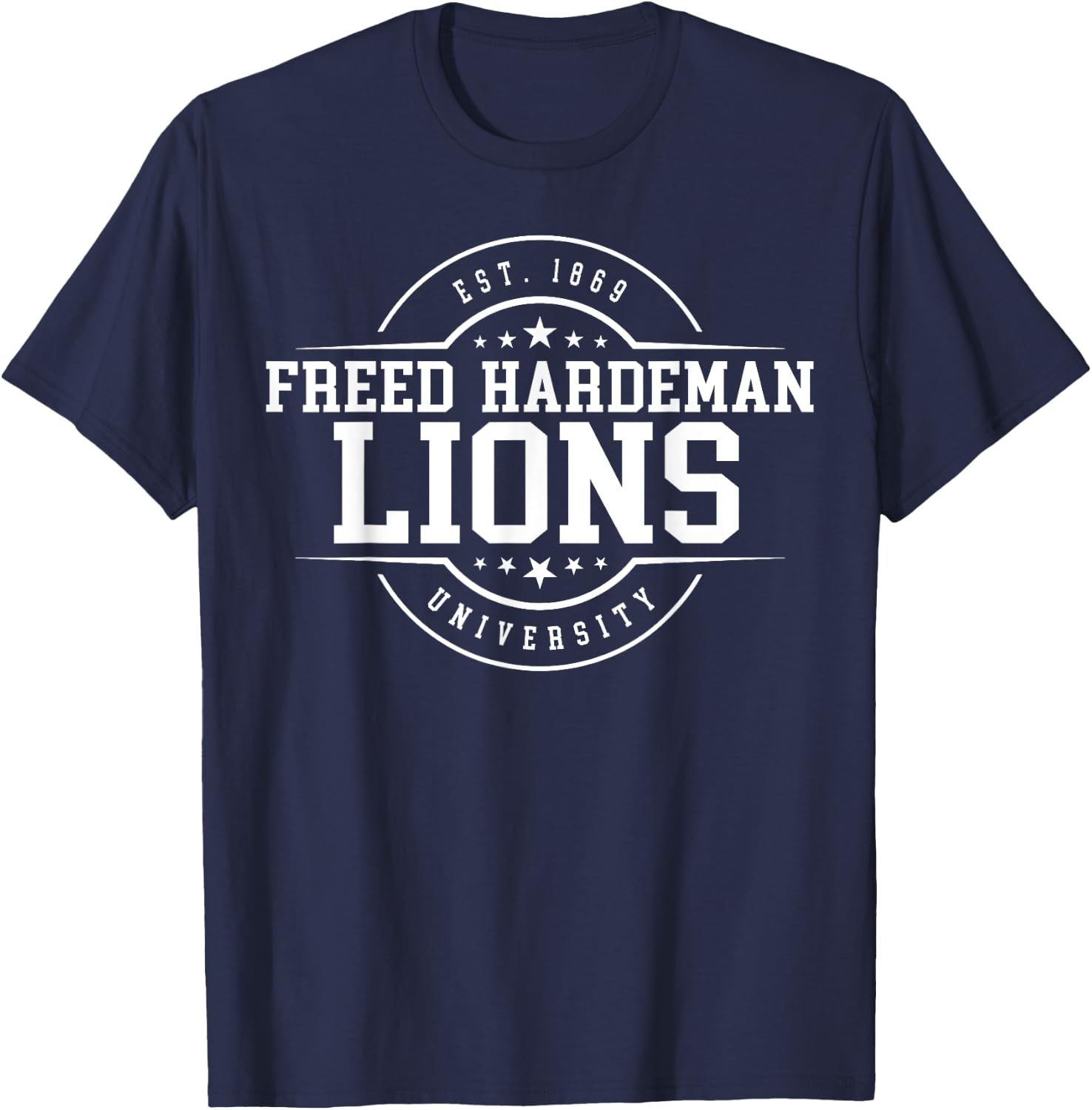 Freed-Hardeman University Lions Arch Vintage Classic Design T-Shirt - T-Shirt | Navy