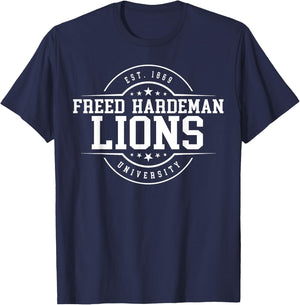 Freed-Hardeman University Lions Arch Vintage Classic Design T-Shirt - T-Shirt | Navy