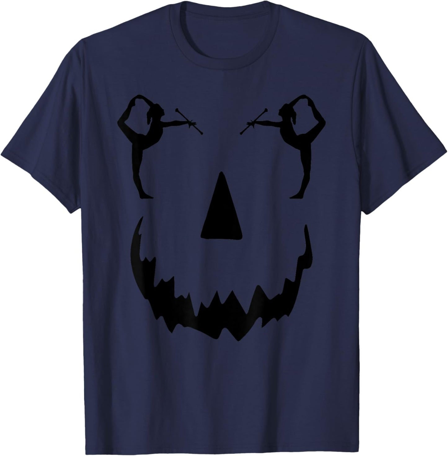 pumpkin Baton Twirler halloween T-Shirt - T-Shirt | Navy
