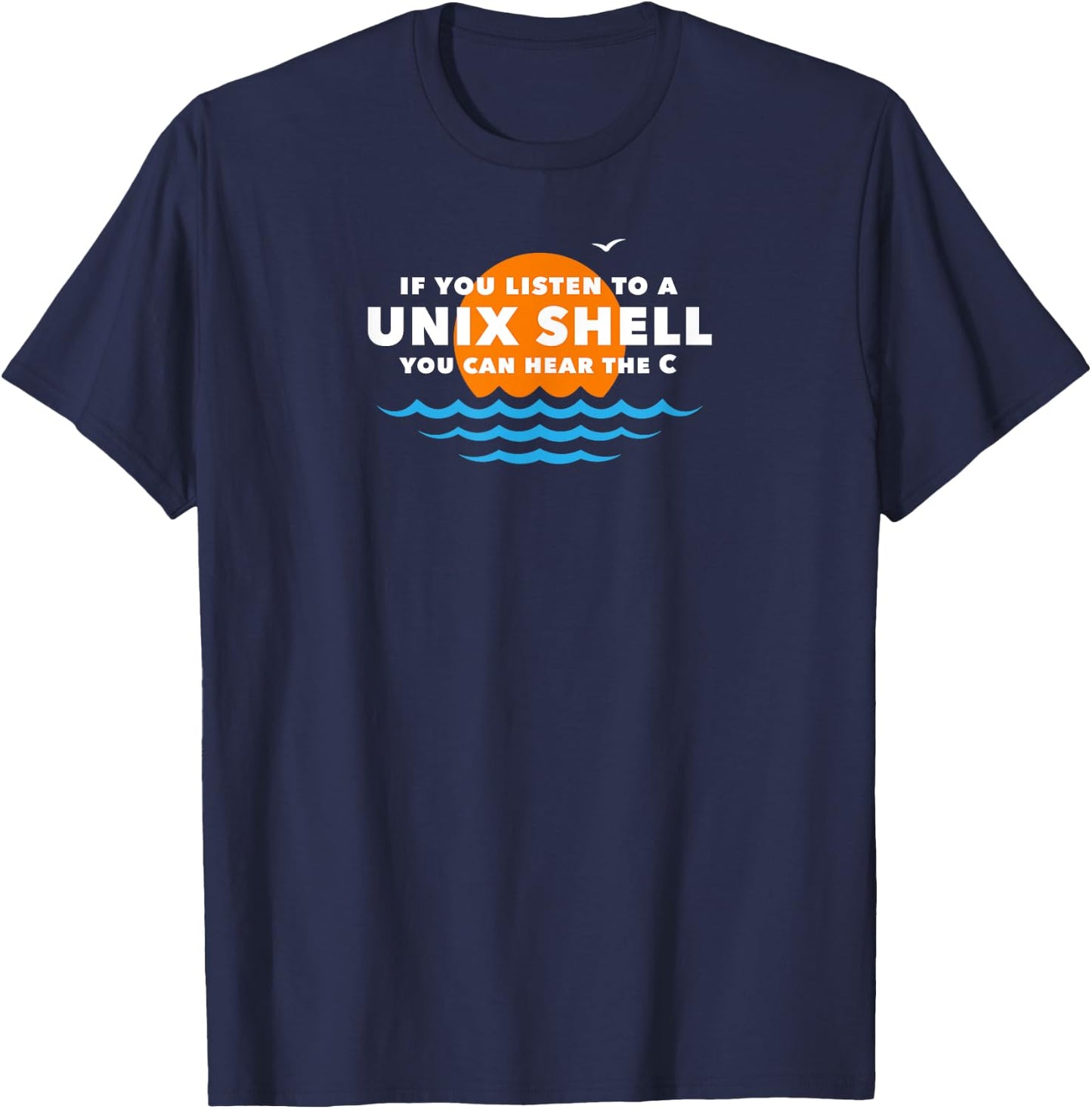 Unix Shell - Computer Science Programming Geek Nerd T-Shirt - T-Shirt | Navy