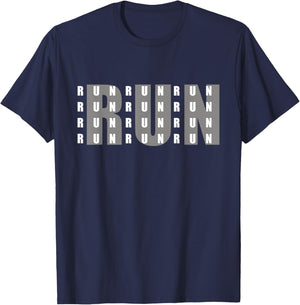 BASBO Run Runner Running T-Shirt - T-Shirt | Navy