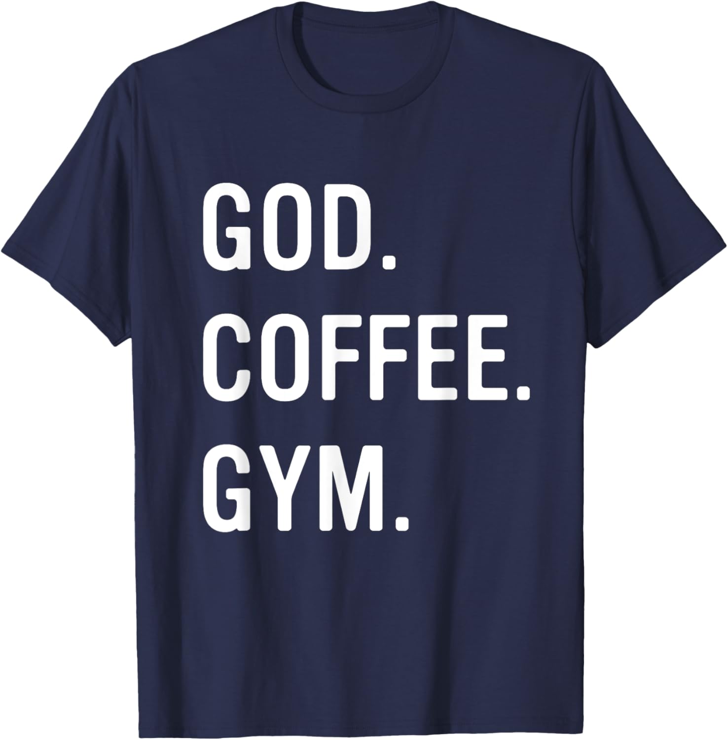 Christian God Coffee Gym Workout Women T-Shirt - T-Shirt | Navy