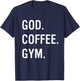Christian God Coffee Gym Workout Women T-Shirt - T-Shirt | Navy