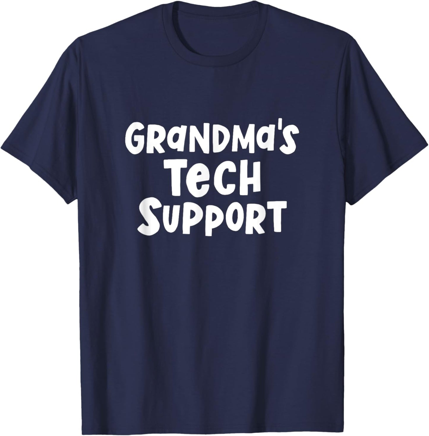 Funny Computing Grandma's Tech Support T-Shirt - T-Shirt | Navy