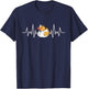Vintage Duck Doctor Lover Retro Duck Doctor Heartbeat T-Shirt - T-Shirt | Navy