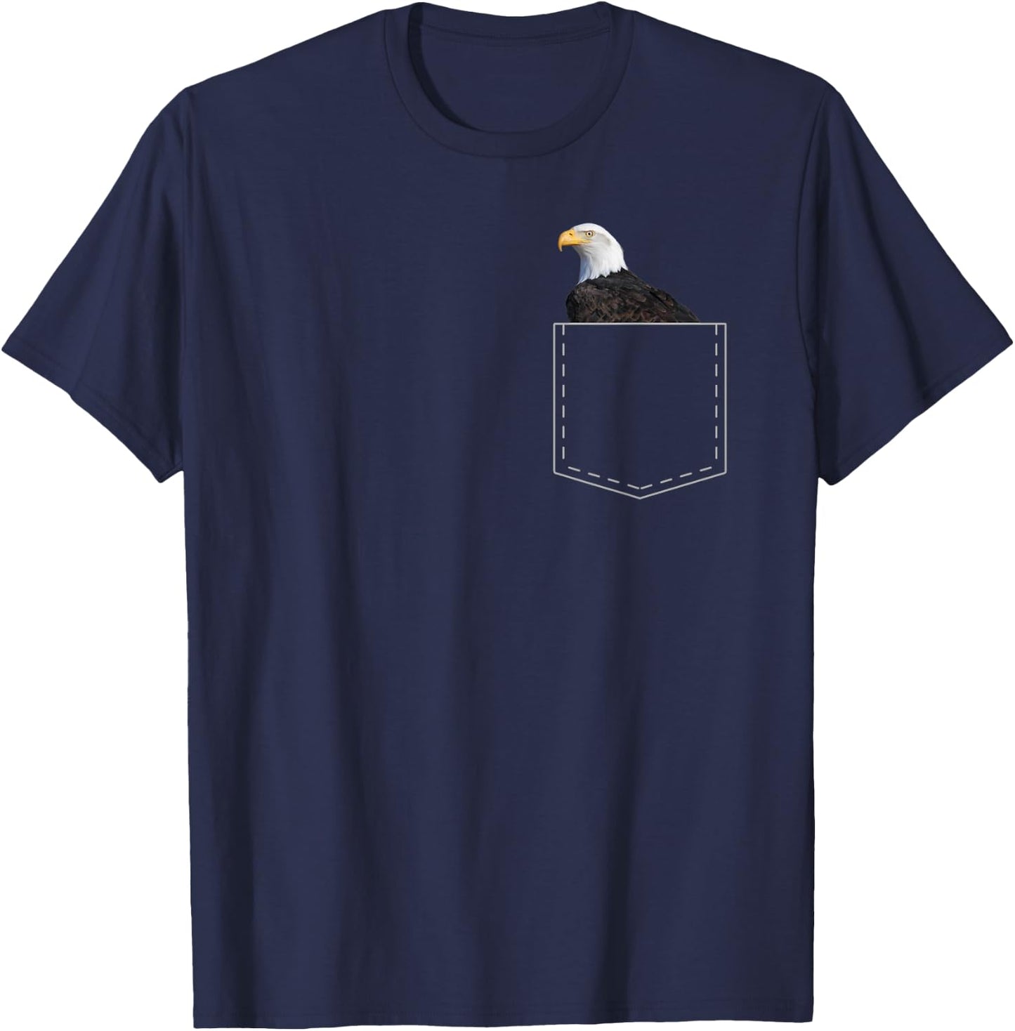 Bald Eagle Lover Gift Pocket Bird Of Prey Women Kids T-Shirt - T-Shirt | Navy