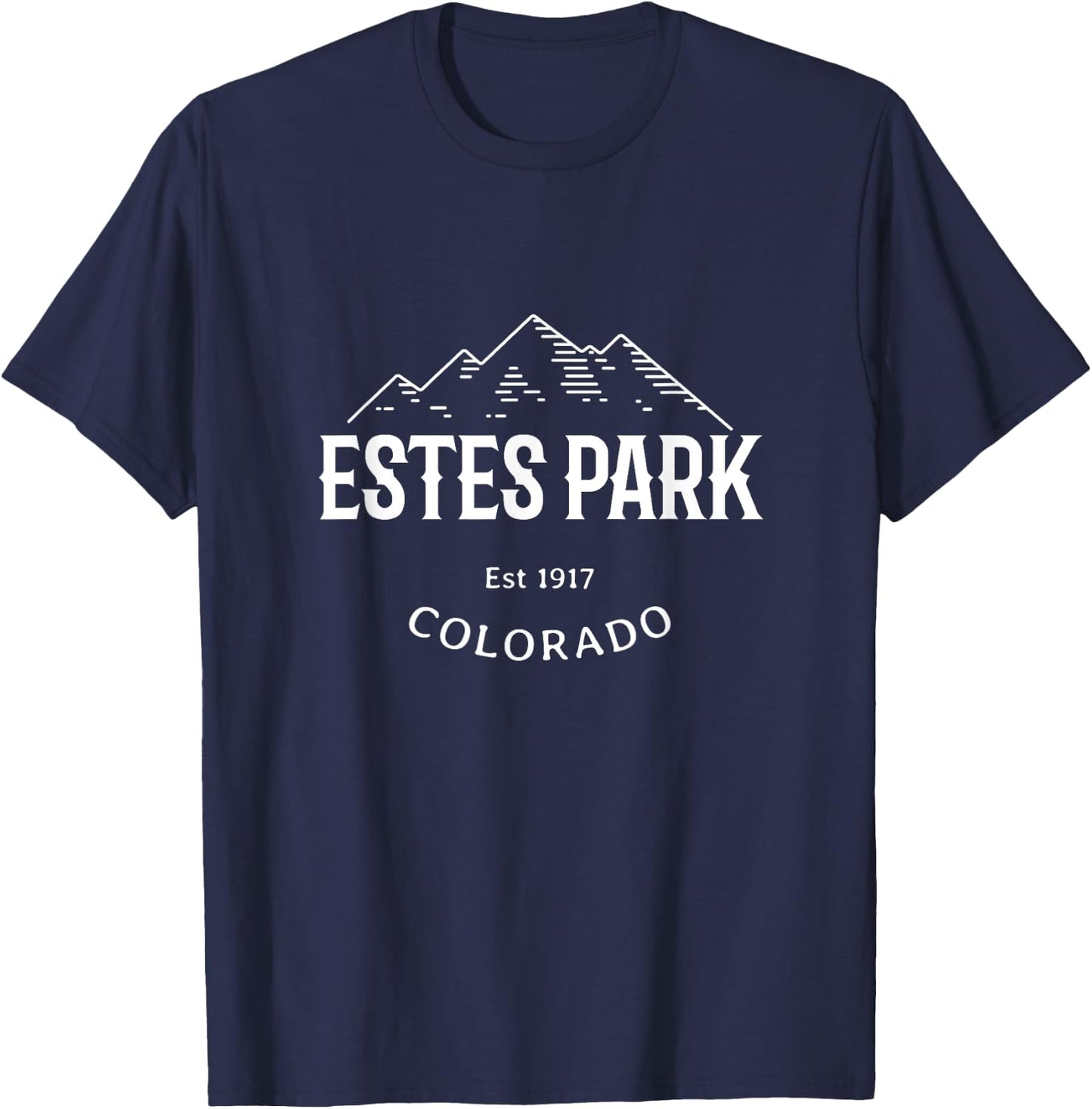 Original Estes Park Colorado Rocky Mountains Graphic Design T-Shirt - T-Shirt | Navy