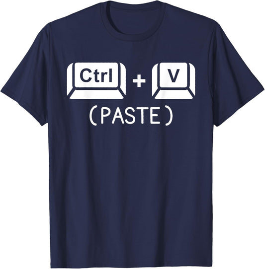 Copy Paste Ctrl C Ctrl V Dad Son Happy Father's Day Family T-Shirt - T-Shirt | Navy