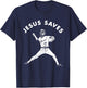 Jesus Saves Shirt Religious Christian Faith Baseball T-Shirt - T-Shirt | Navy