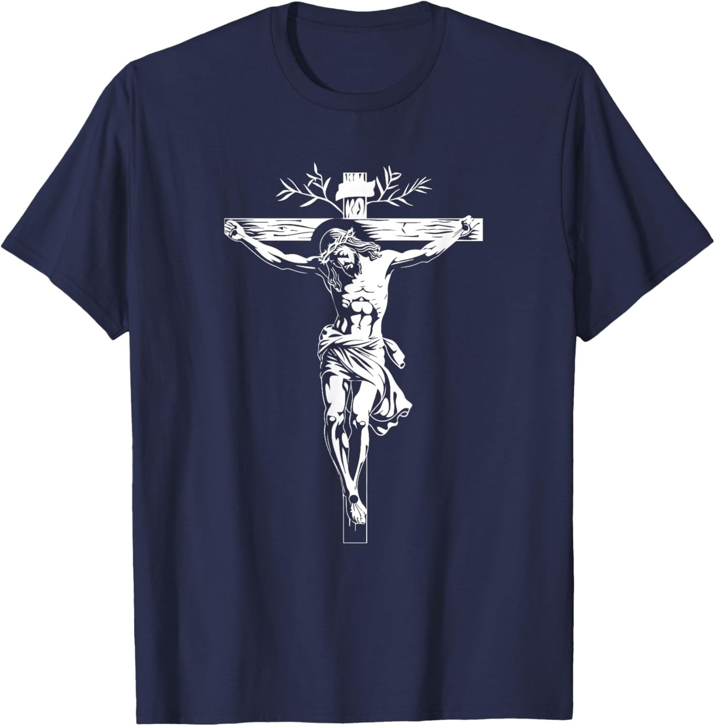 Jesus Christ On The Cross T-Shirt - T-Shirt | Navy