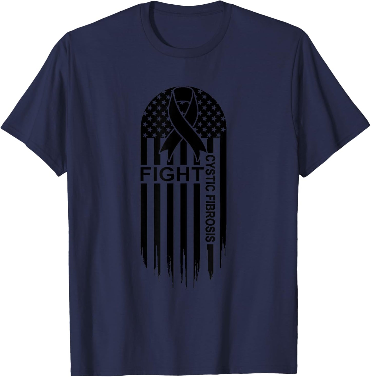 Cystic Fibrosis Awareness Pulmonary Fibrosis Pulmonologist T-Shirt - T-Shirt | Navy