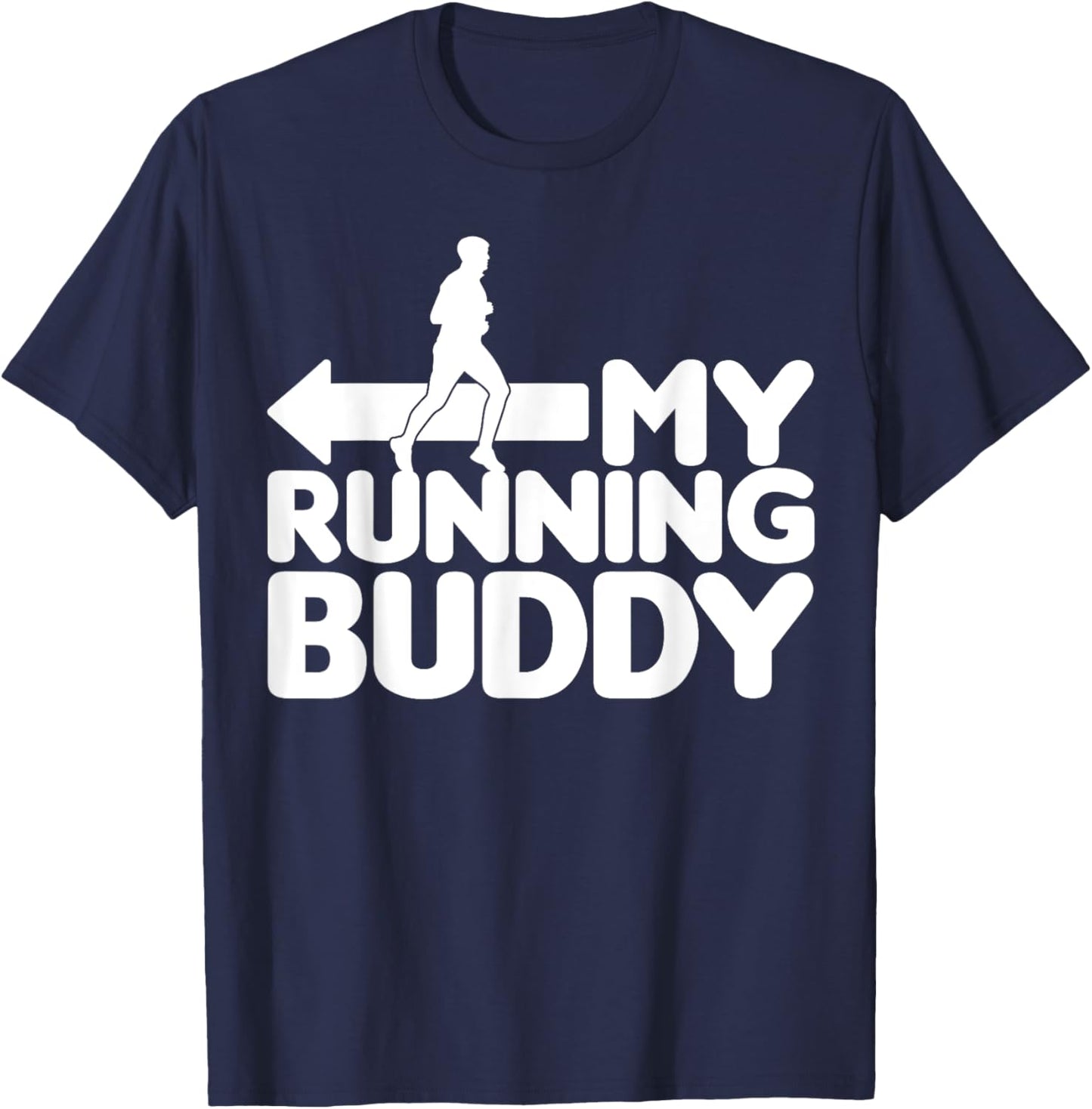 My Running Buddy - Funny Friends Set 2/2 pointing left T-Shirt - T-Shirt | Navy