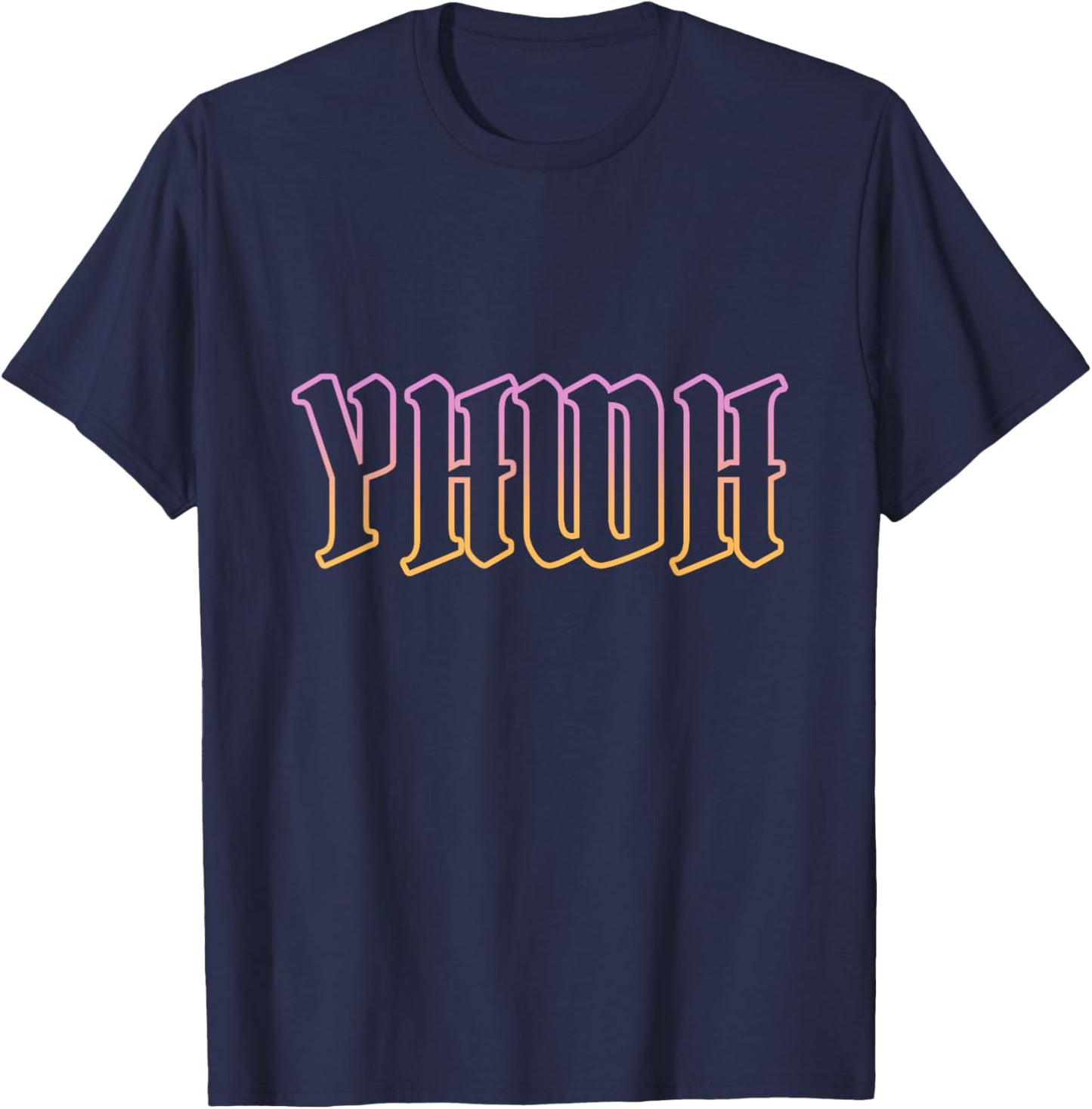 YHWH Yahweh Hebrew God Jewish Christian Religious T-Shirt - T-Shirt | Navy