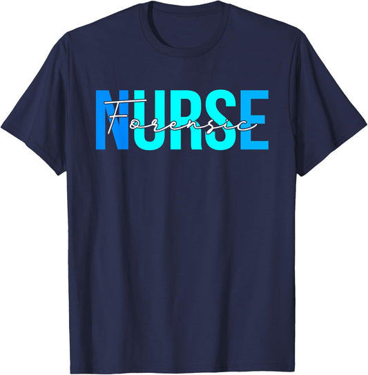 Women Forensic Nurse Gifts For Nursing Apparel T-Shirt - T-Shirt | Navy
