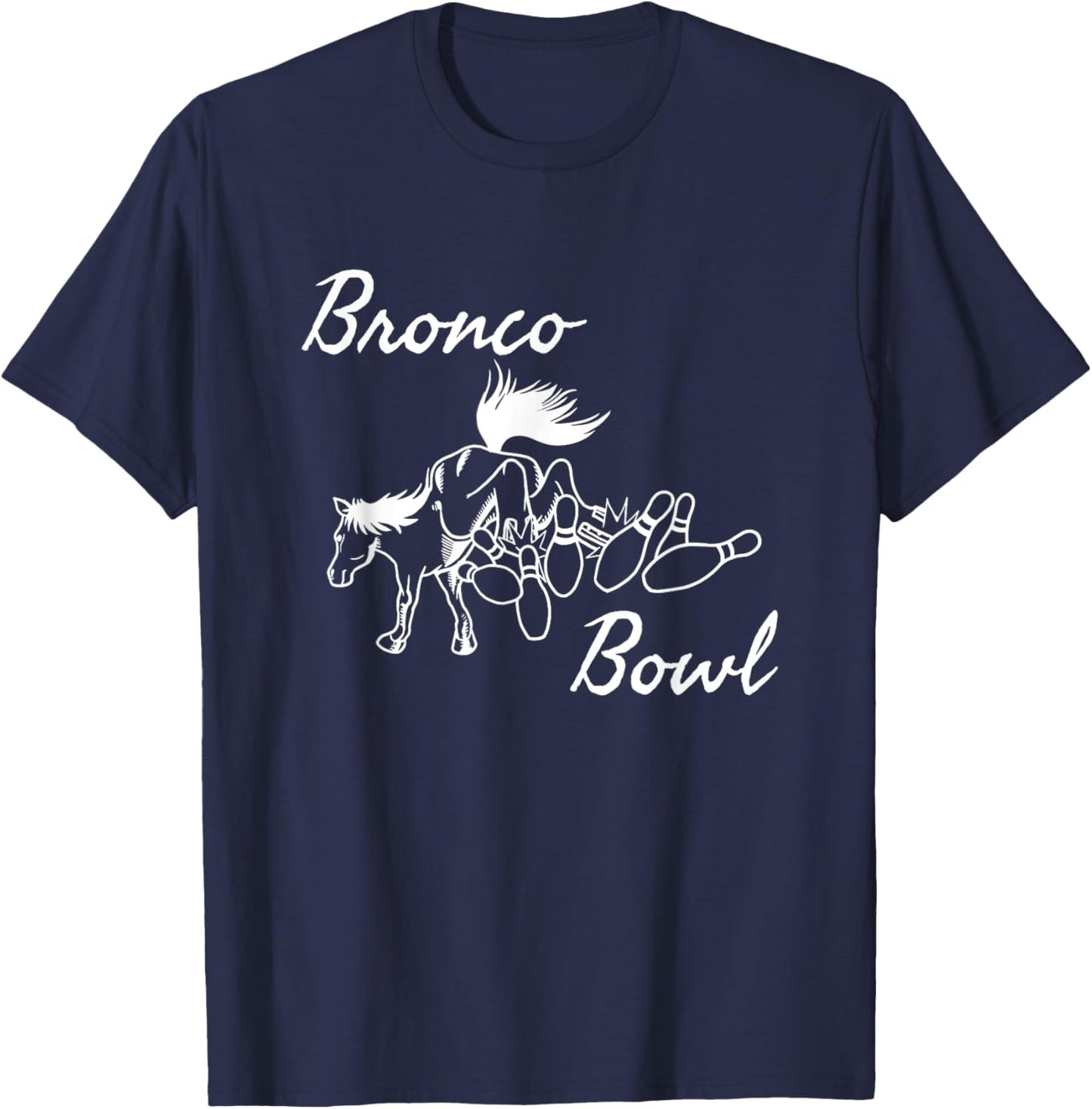 Vintage Dallas Bronco Bowl T-Shirt - T-Shirt | Navy