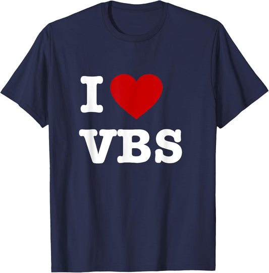 VBS I love Vacation Bible School Christian VBS Church Jesus T-Shirt - T-Shirt | Navy