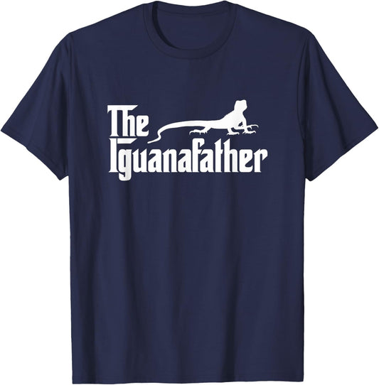 Iguana Father Lizard | Iguana Dad Funny T-Shirt - T-Shirt | Navy