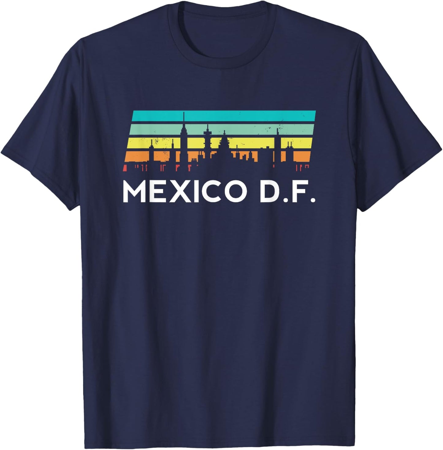 Mexico DF Retro Mexican Peso Ciudad Districto Federal Guey T-Shirt - T-Shirt | Navy