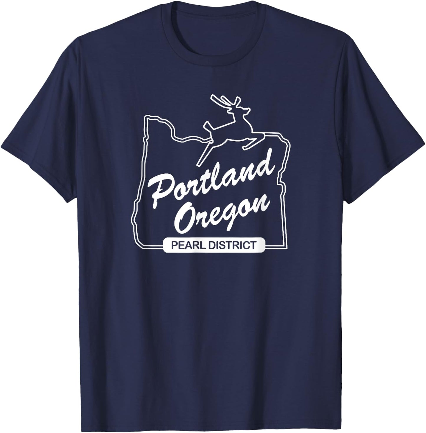 PDX Portland Oregon Sign: Pearl District - Portland Oregon T-Shirt - T-Shirt | Navy