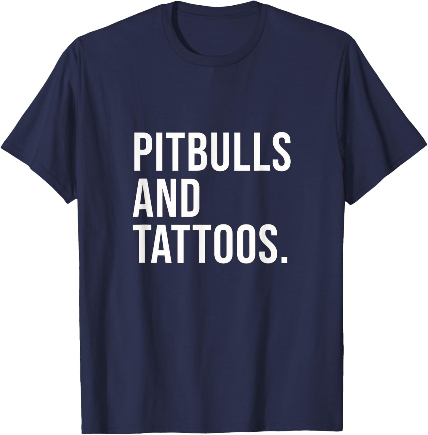 Pitbulls And Tattoos Pitbull Owner Dog Inked Lover Funny Women T-Shirt - T-Shirt | Navy