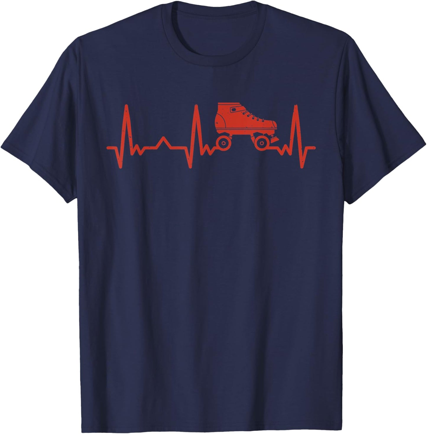 Heartbeat Love Roller Skating T-Shirt - T-Shirt | Navy