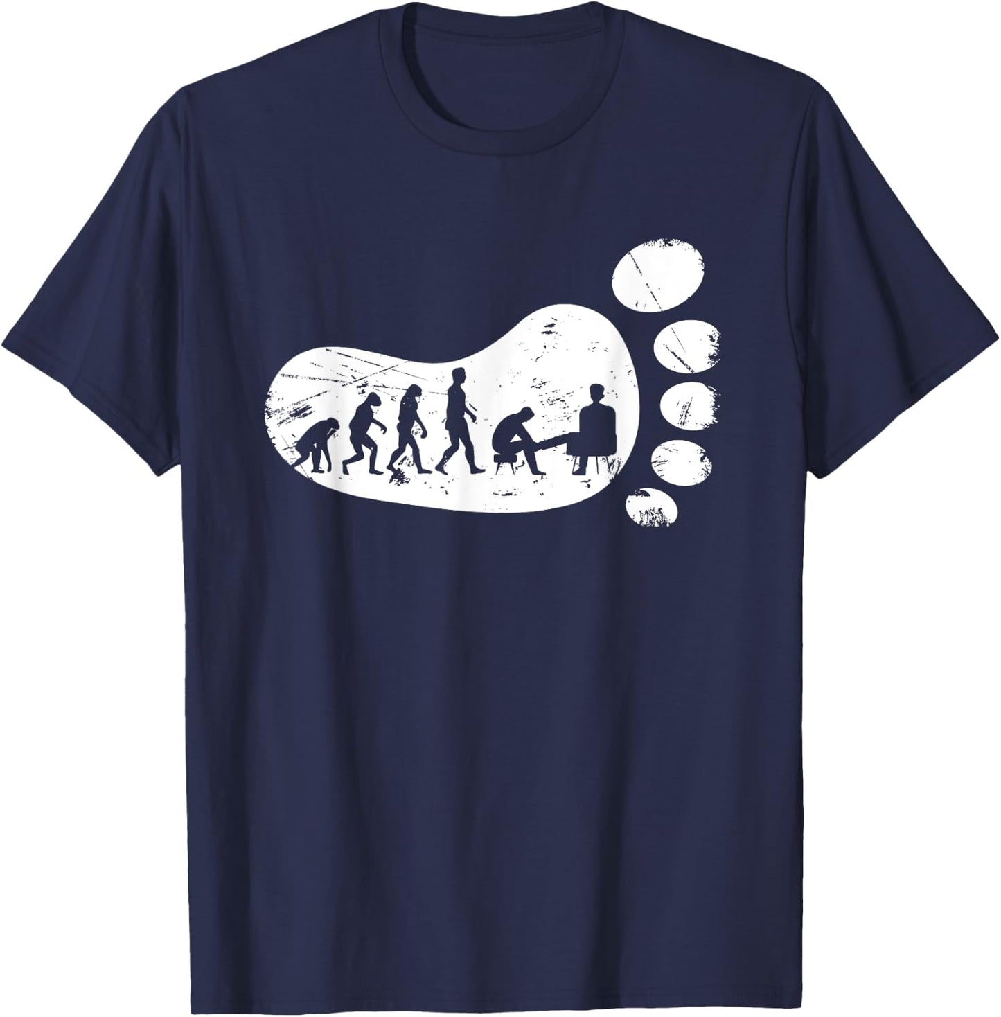 Podiatrist Footprint | Podiatry | Foot Doctor Podiatrist T-Shirt - T-Shirt | Navy