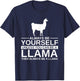 Always Be Yourself Llama Gift Women Alpaca Animal T-Shirt - T-Shirt | Navy