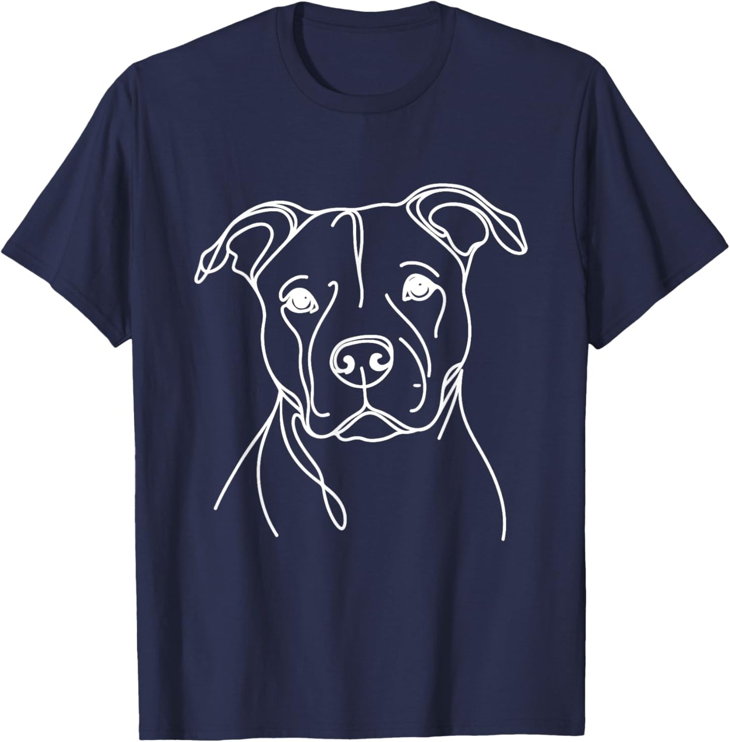 Line Art Dad Mom Dog - Pitbull Women T-Shirt - T-Shirt | Navy