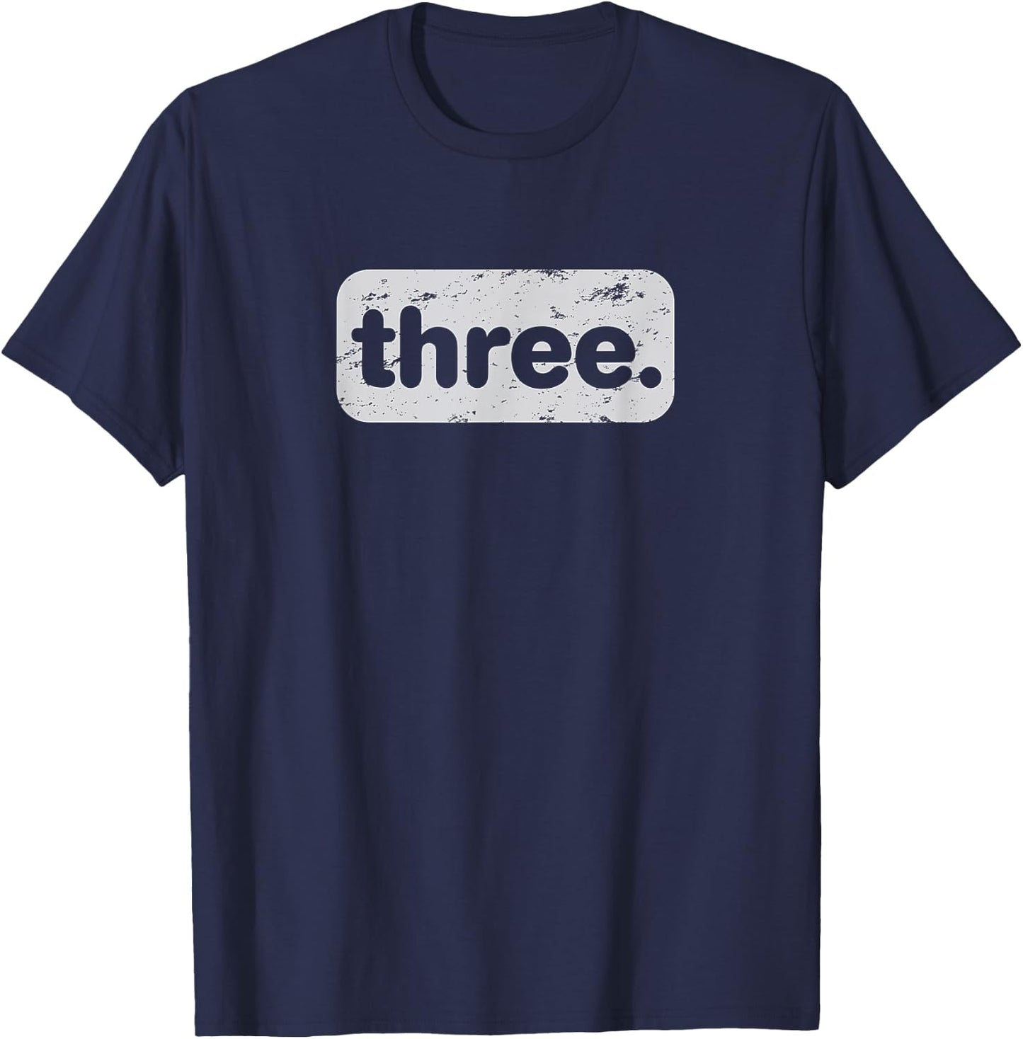Number Three Cool 3 Years 3rd Wedding Anniversary Him Her T-Shirt - T-Shirt | Navy
