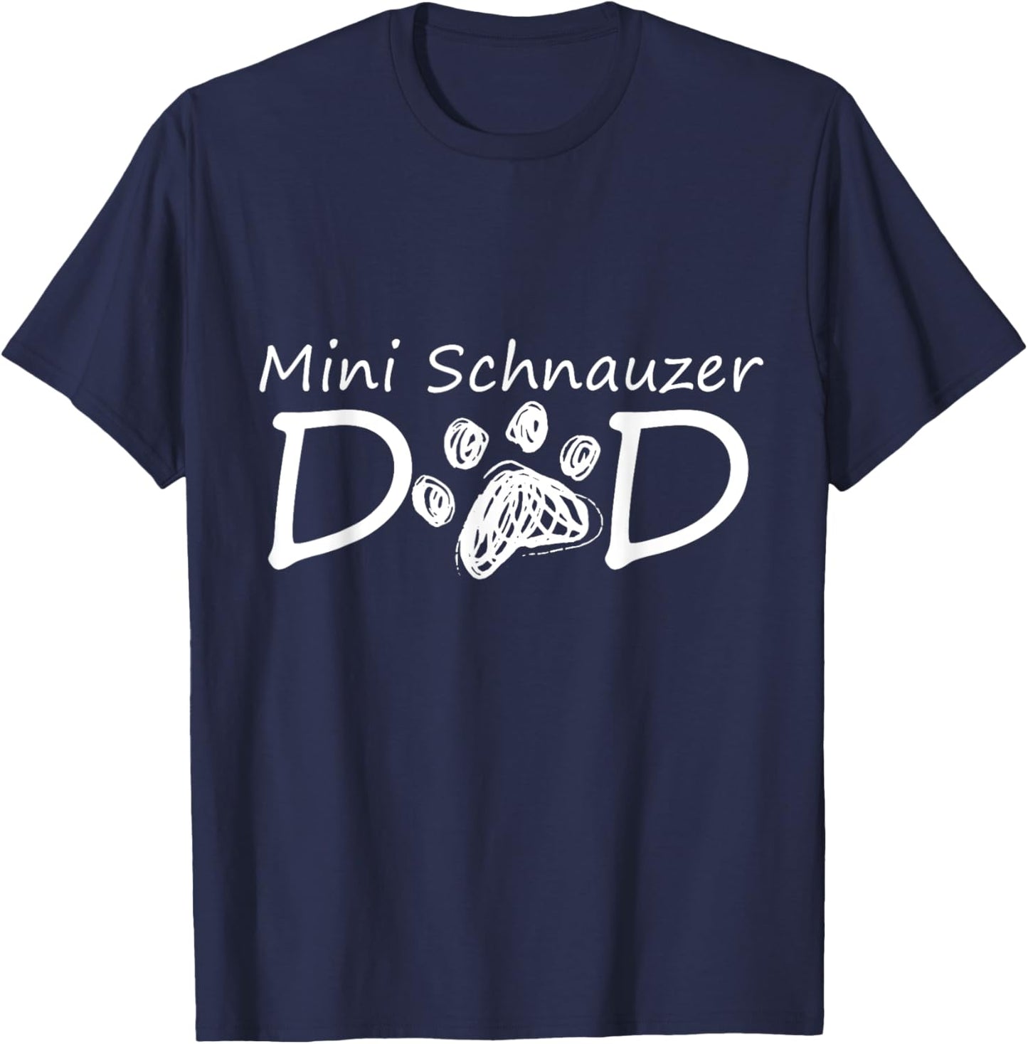 Mini Schnauzer Dad Daddy Breed Puppy Owner Dog Father Papa Women Kids T-Shirt - T-Shirt | Navy