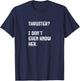 Thruster? I Don't Even Know Her. Work Out Cross T-Shirt - T-Shirt | Navy